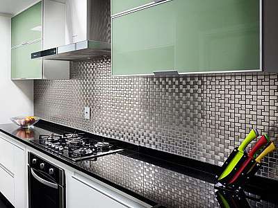 Revestimento aço inox parede Revestimento aço inox parede